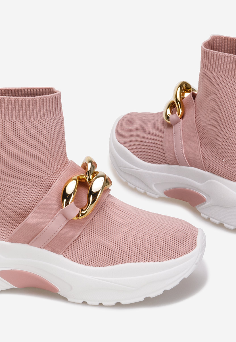 Różowe sneakersy wysokie Alone