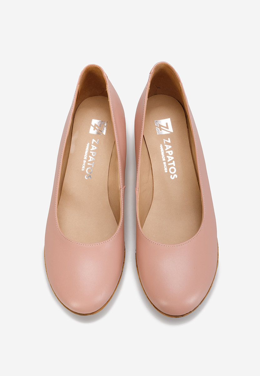 Różowe czółenka na koturnie Sonia V3