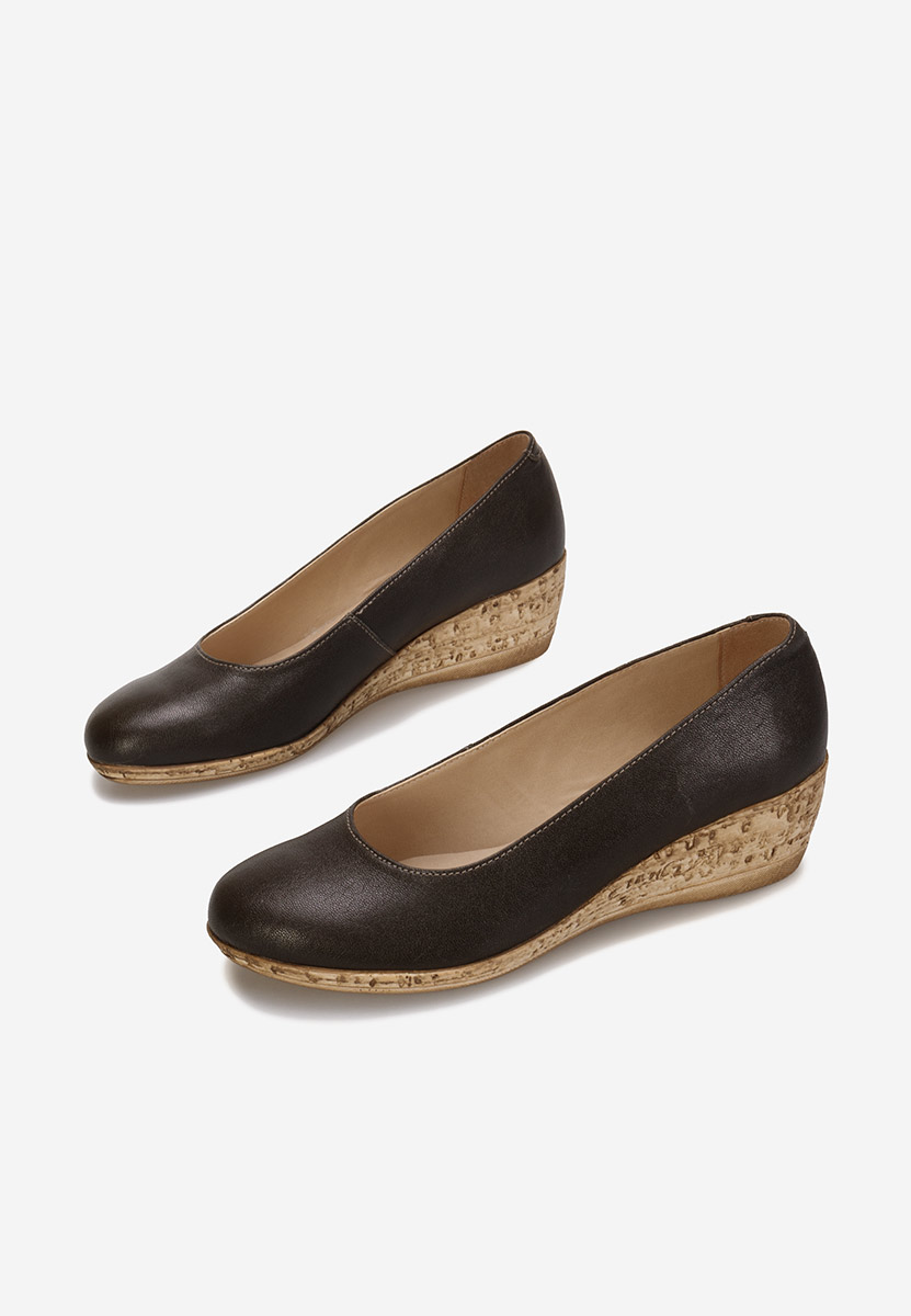 Khaki czółenka na koturnie Sonia V3