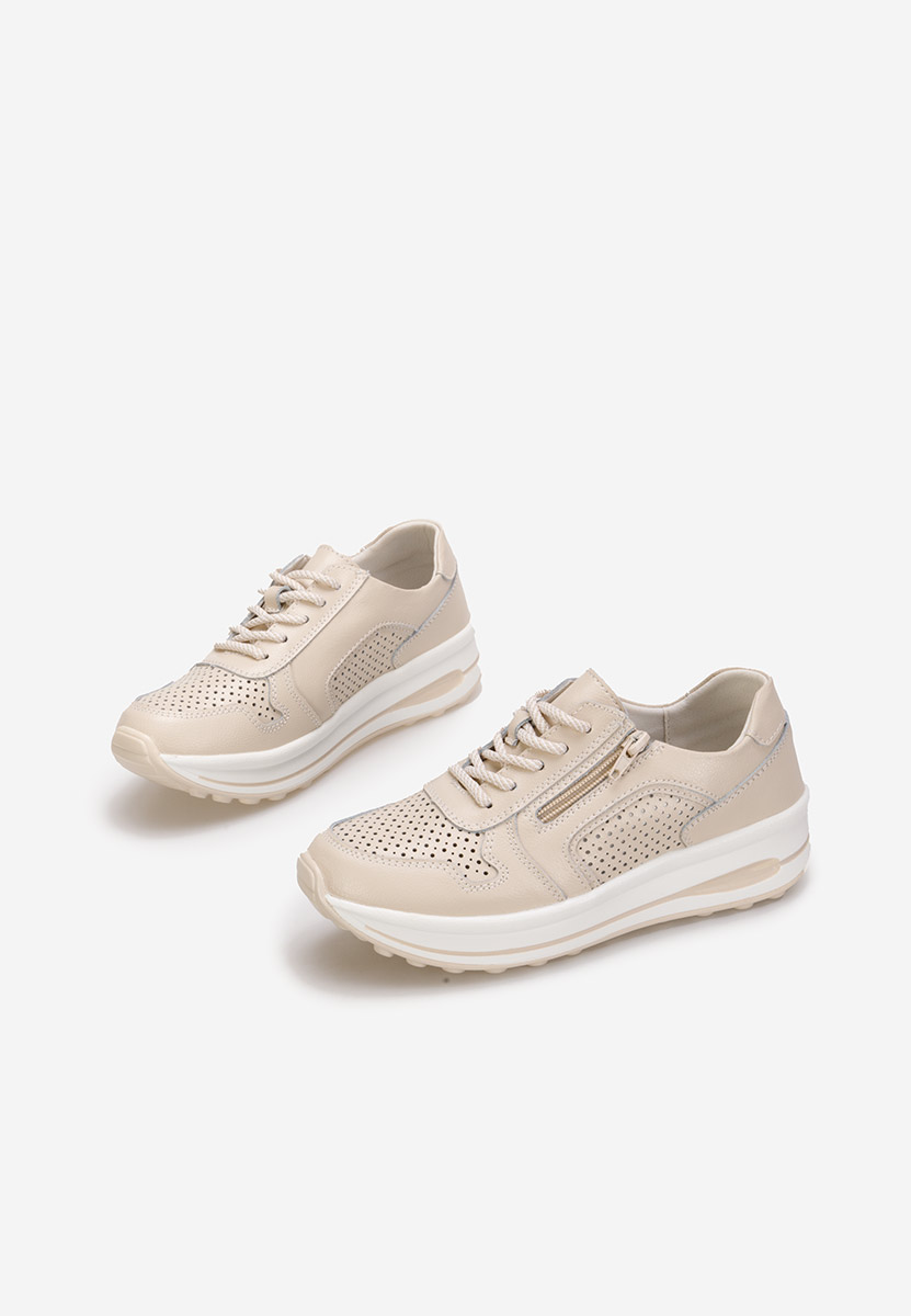 Beżowe sneakersy damskie Cidra