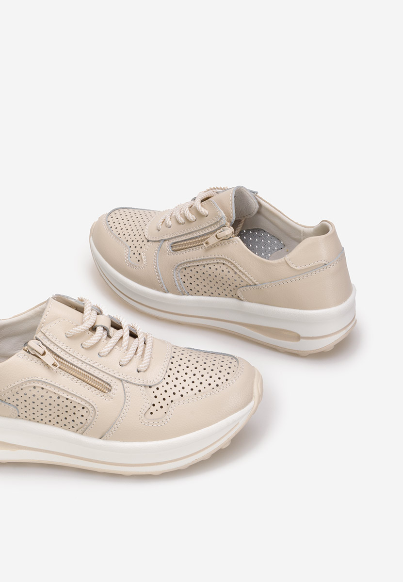 Beżowe sneakersy damskie Cidra