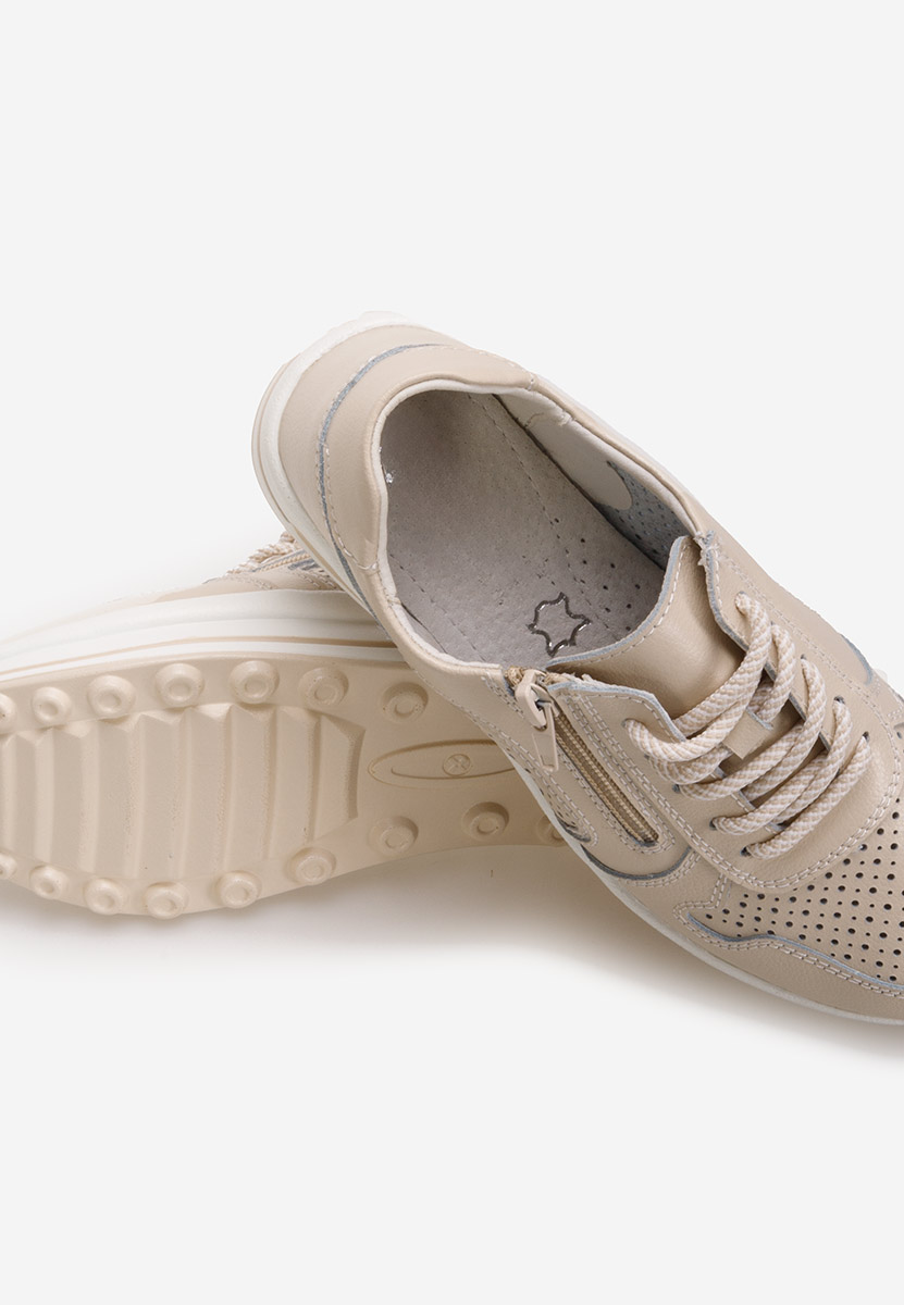 Beżowe sneakersy damskie Cidra