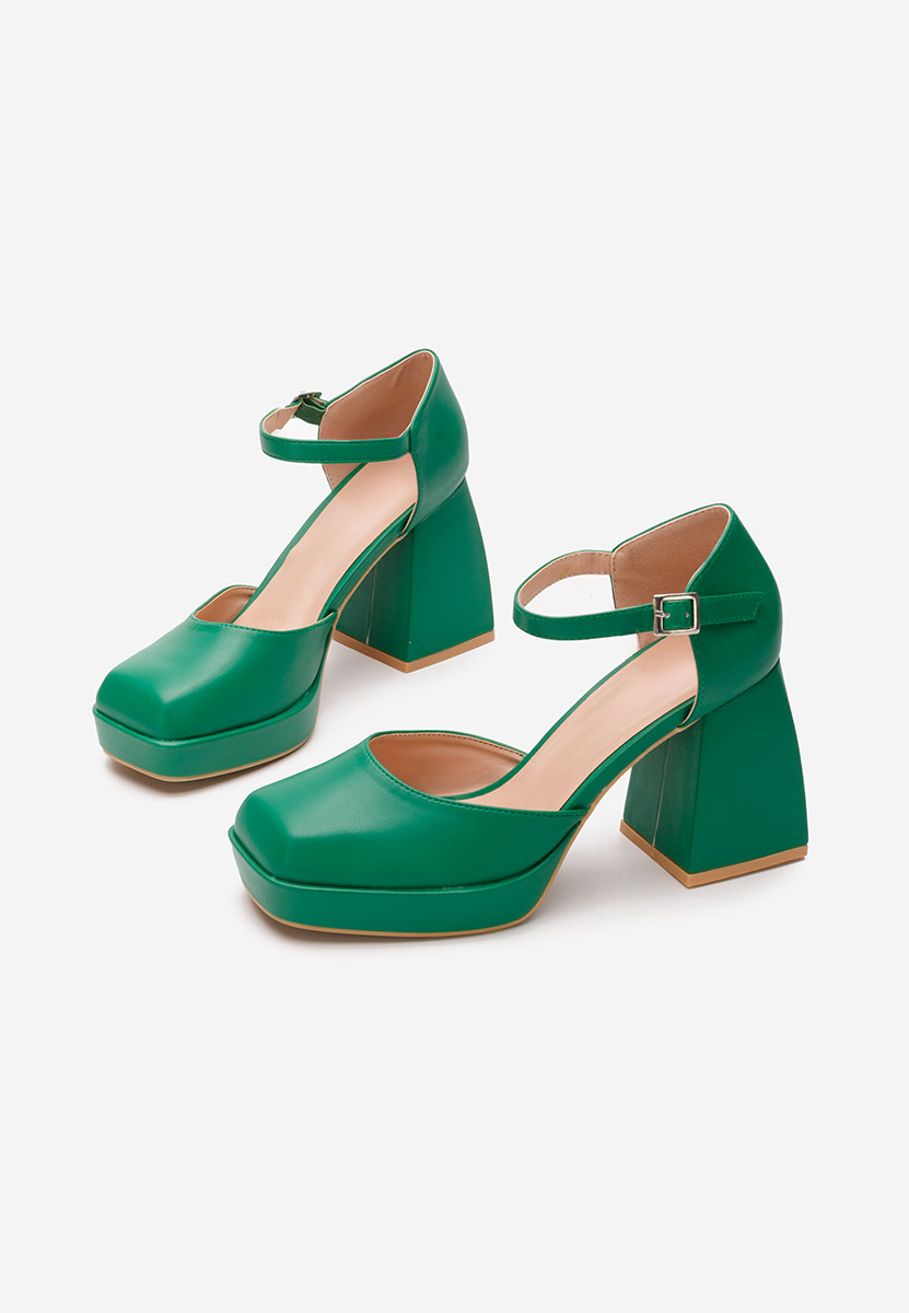 Zielone czółenka na słupku Monsa