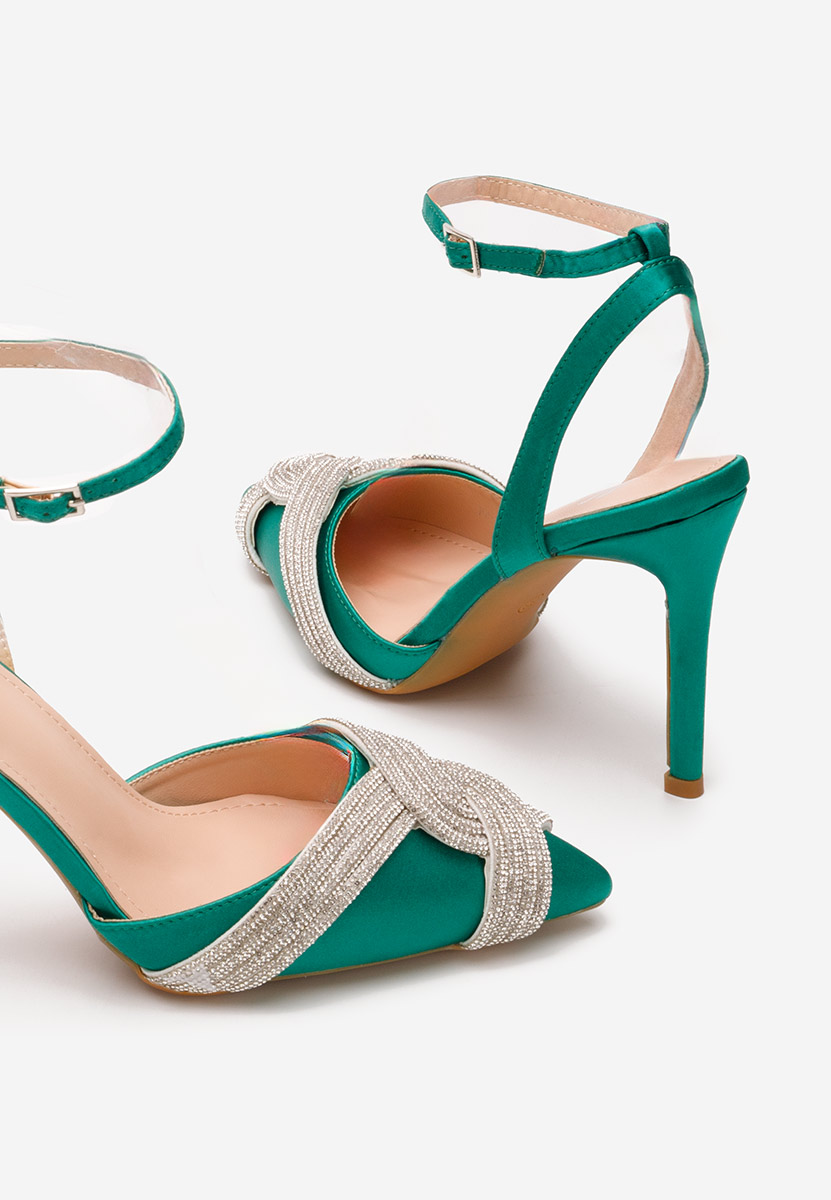 Zielone szpilki na obcasie Aniella V2