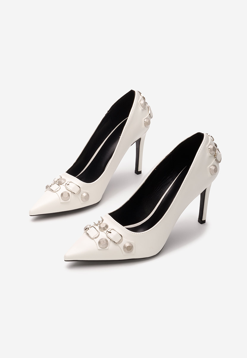 Białe szpilki Supreme