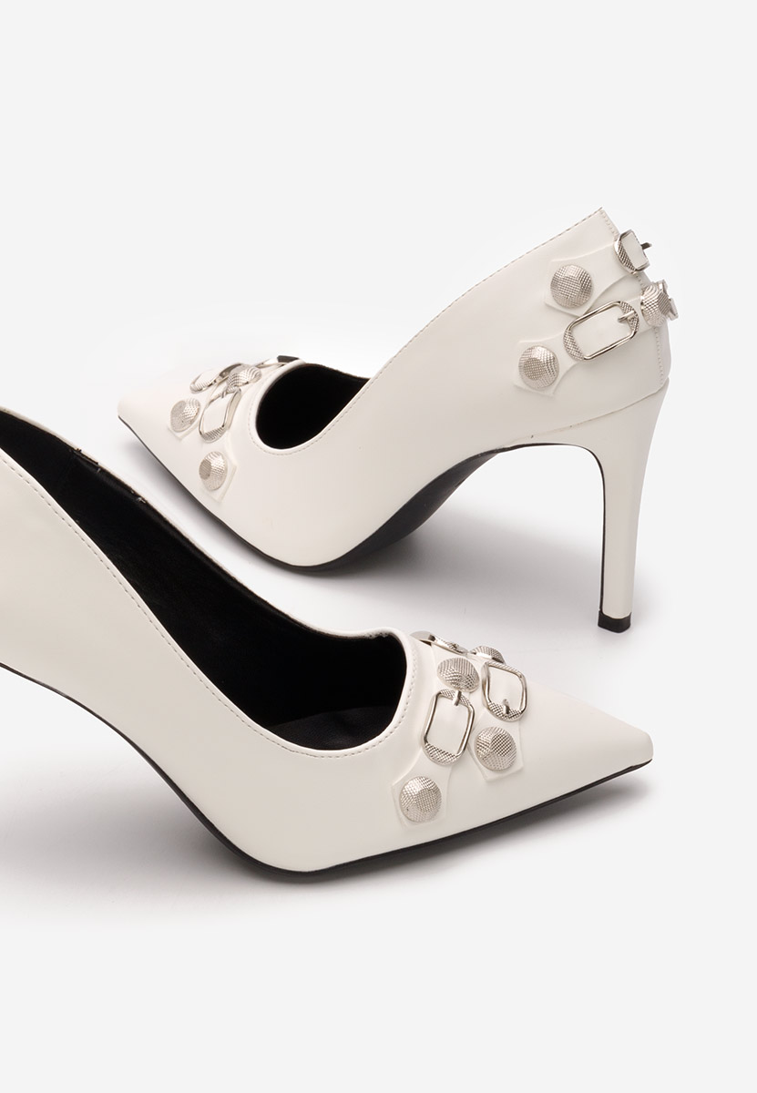 Białe szpilki Supreme