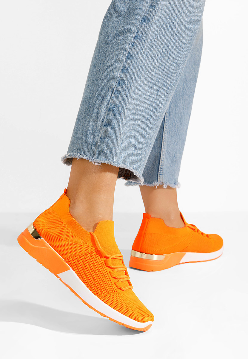 Pomarańczowe sneakersy damskie Bushra V2 Pomarańczowe sneakersy damskie Bushra V2
