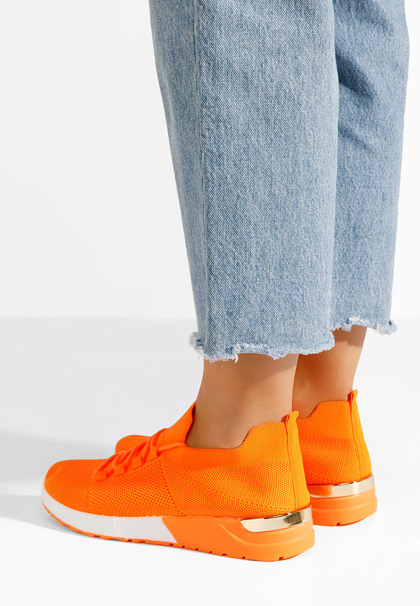 Pomarańczowe sneakersy damskie Bushra V2 Pomarańczowe sneakersy damskie Bushra V2