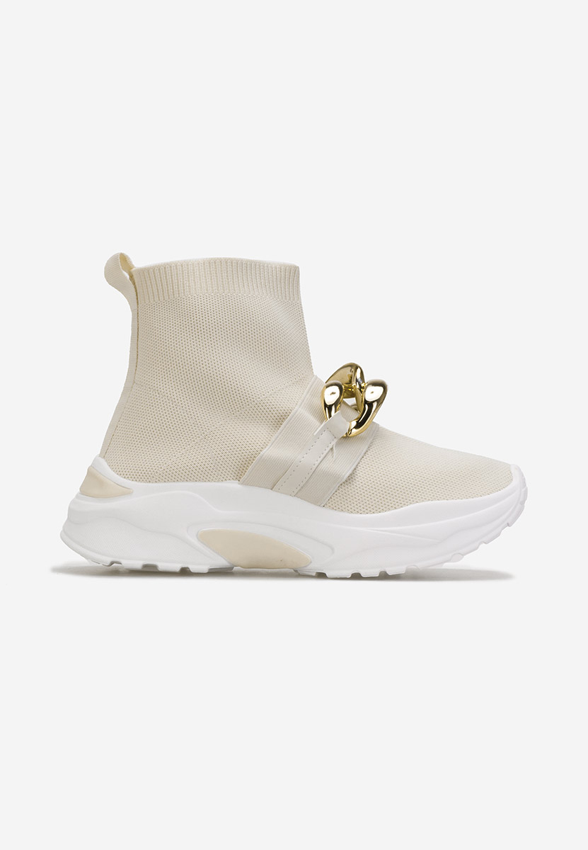 Beżowe sneakersy wysokie Alone
