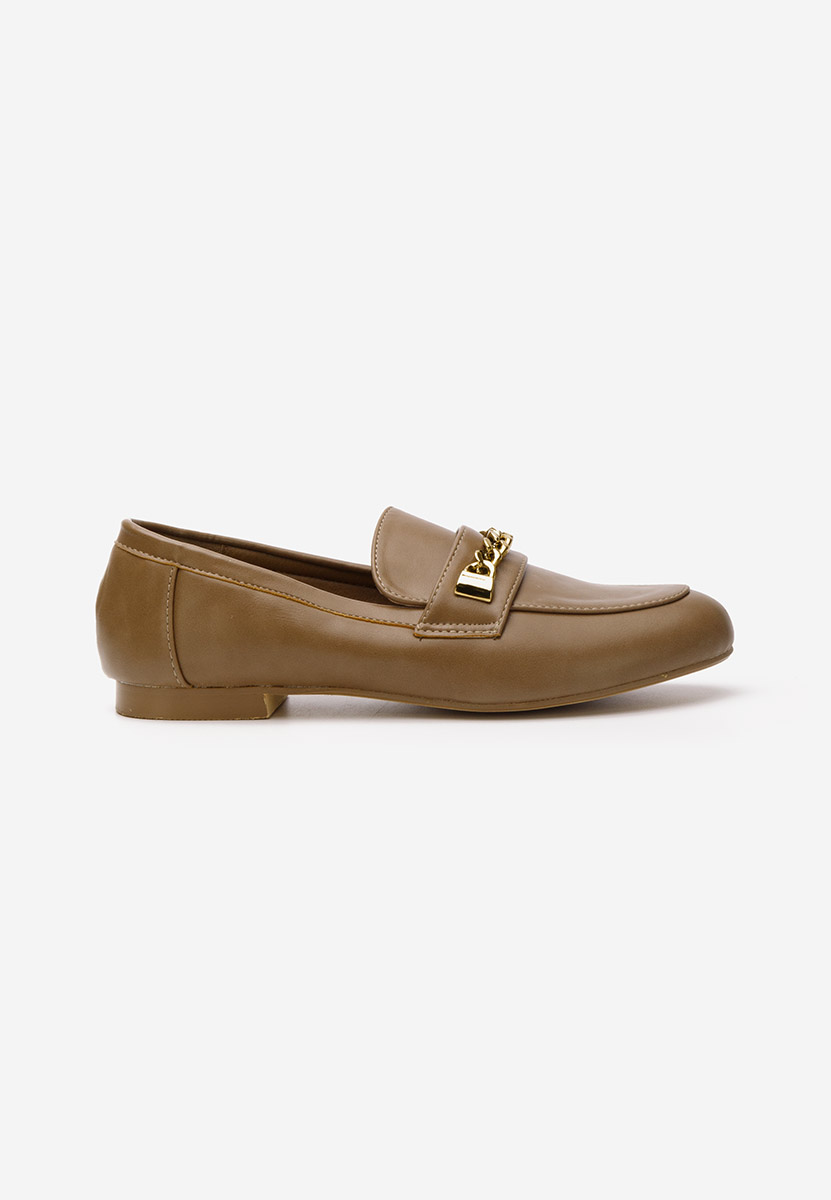 Khaki mokasyny damskie Bernada