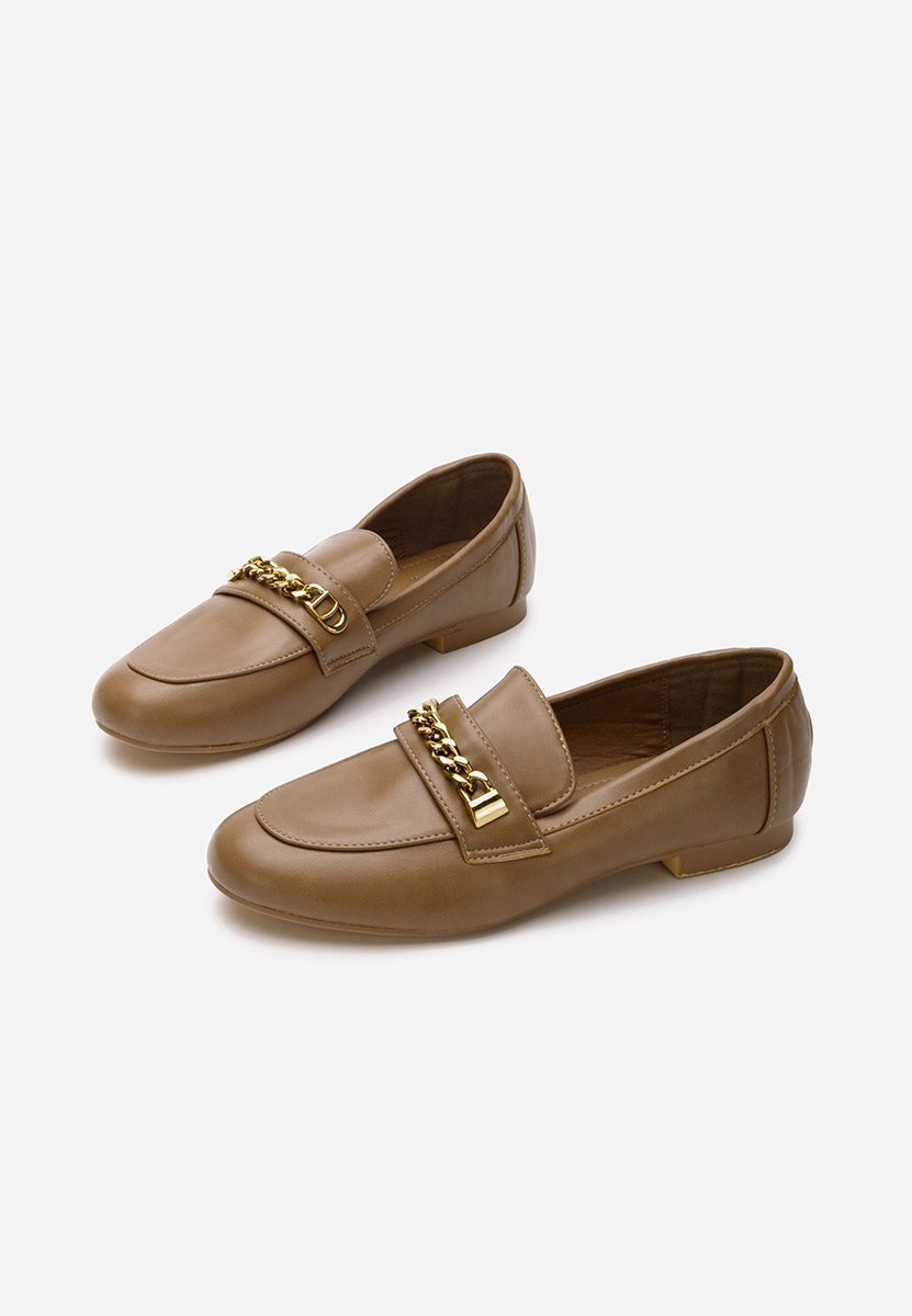 Khaki mokasyny damskie Bernada