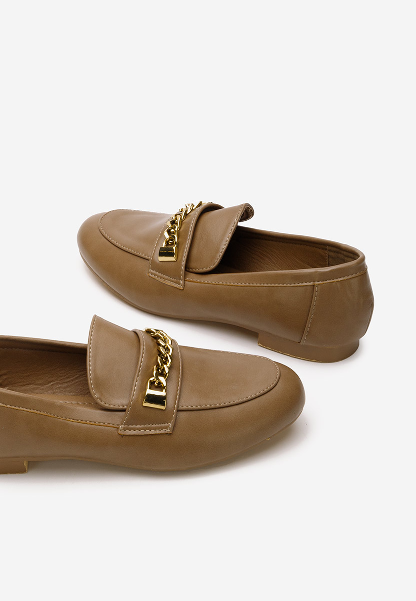 Khaki mokasyny damskie Bernada