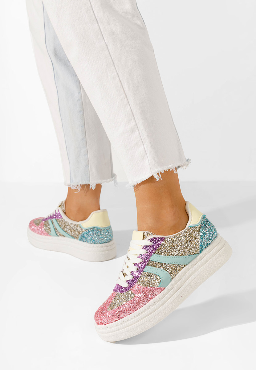 Wielokolorowy sneakersy damskie Zareena