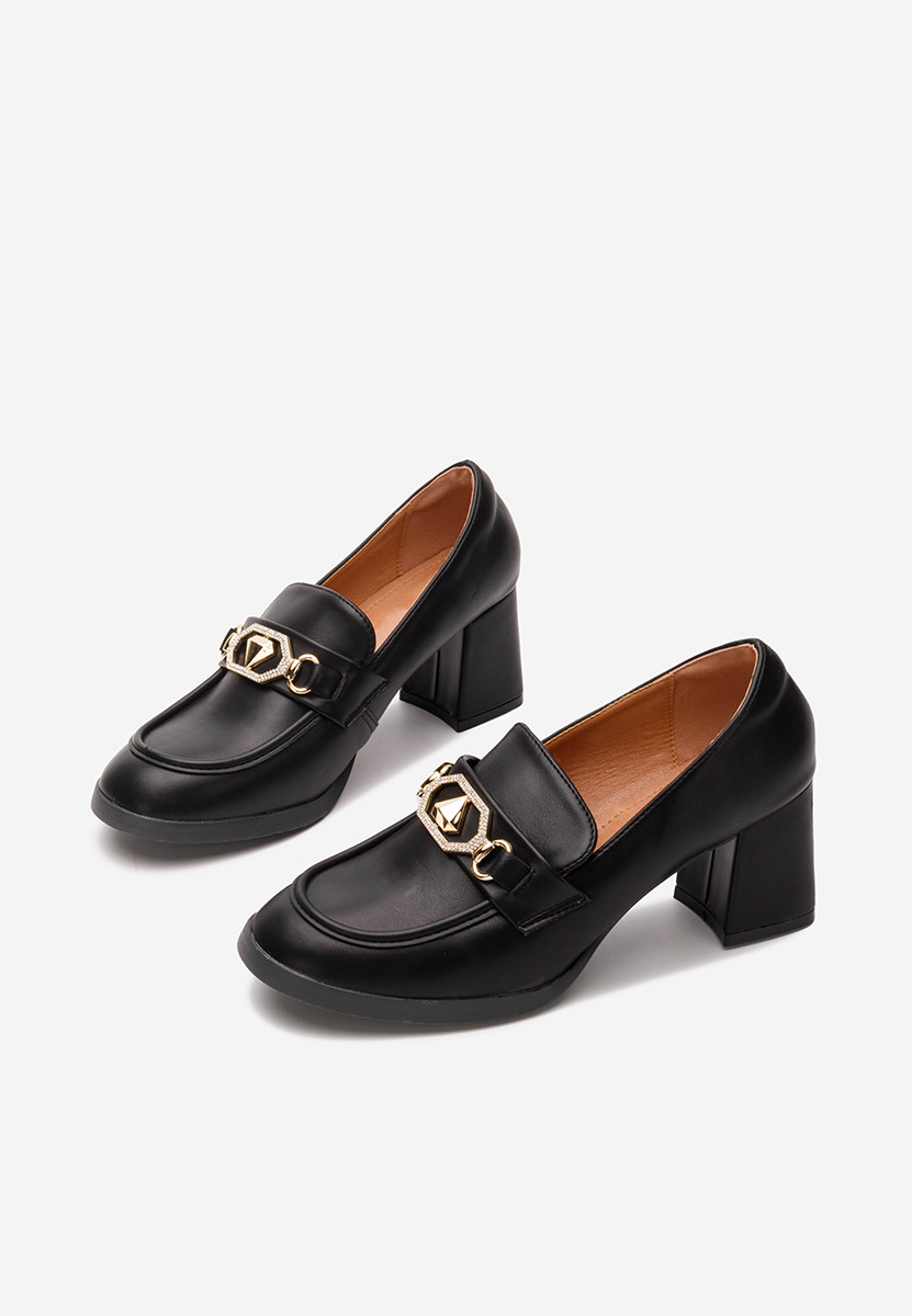 Czarne loafers damskie Armanda