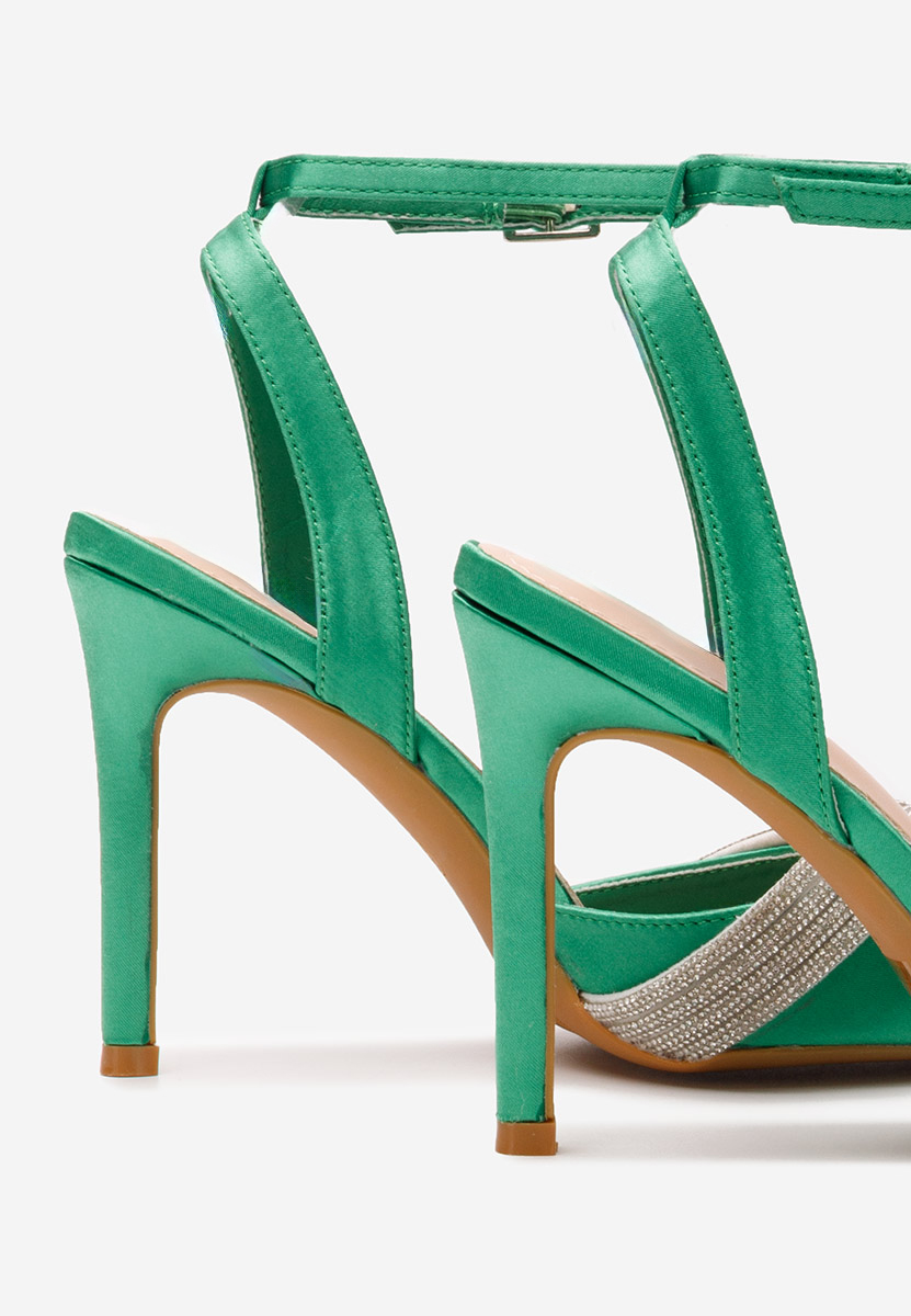 Zielone czółenka bez pięt Anniela