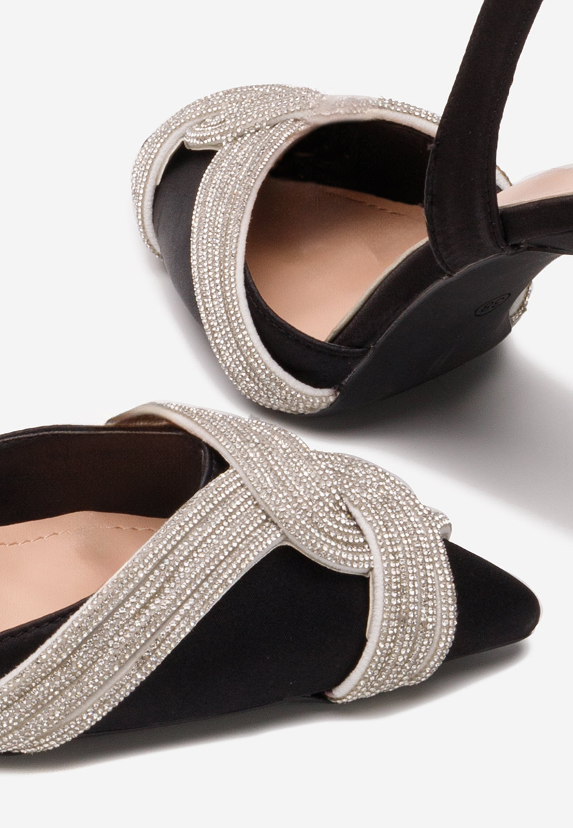 Czarne eleganckie szpilki Anniela