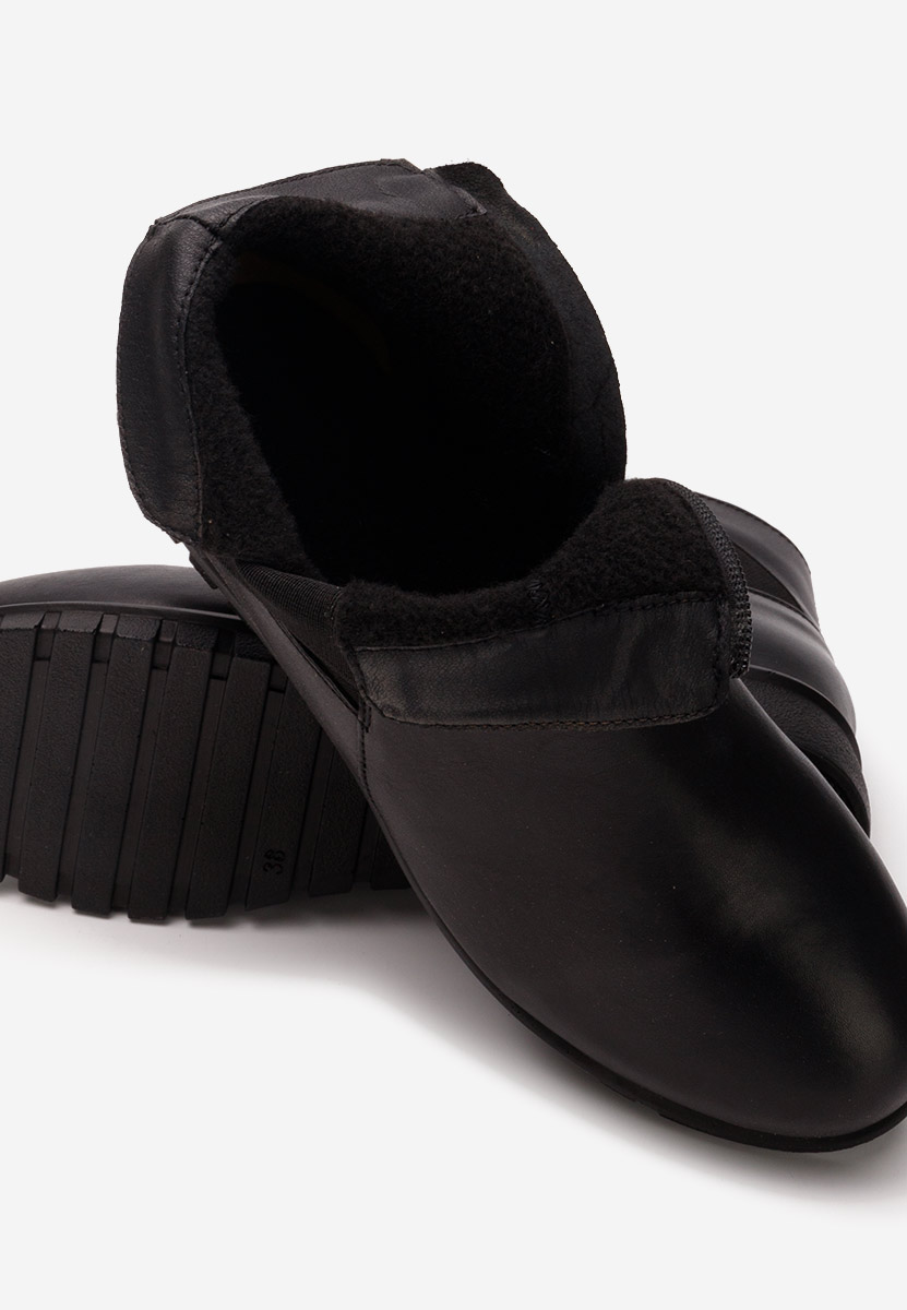 Czarne botki damskie skórzane Kiesa