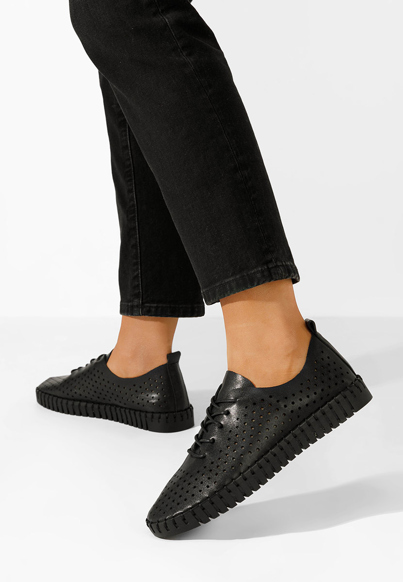 Czarne półbuty damskie Tonelia V2
