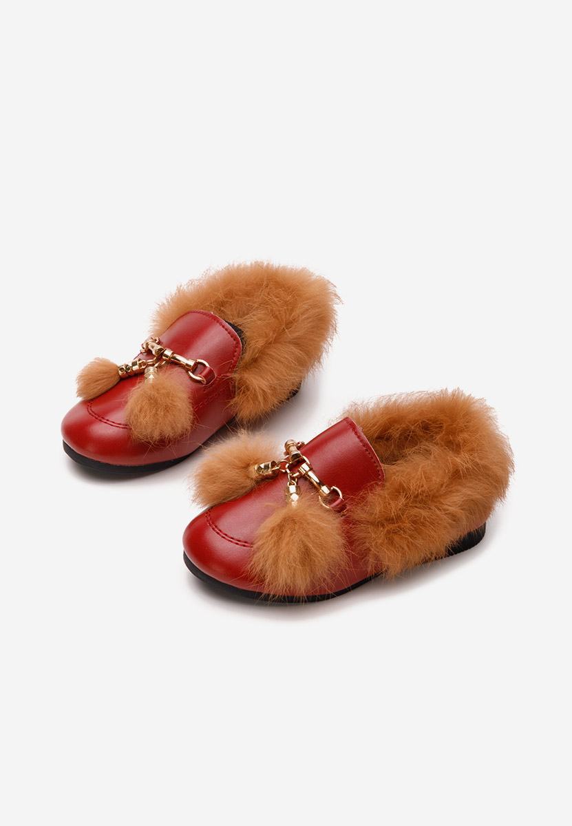 Czerwone mokasyny dziewczęce Emerly