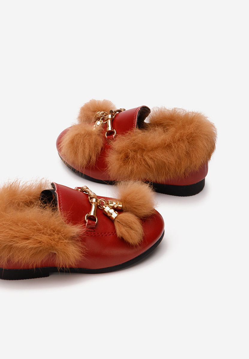 Czerwone mokasyny dziewczęce Emerly