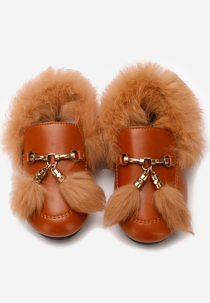 Brązowe mokasyny dziewczęce Emerly