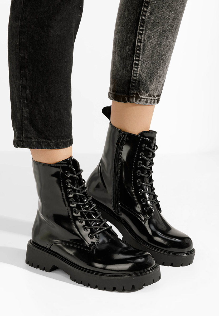 Czarne workery damskie Sarissa