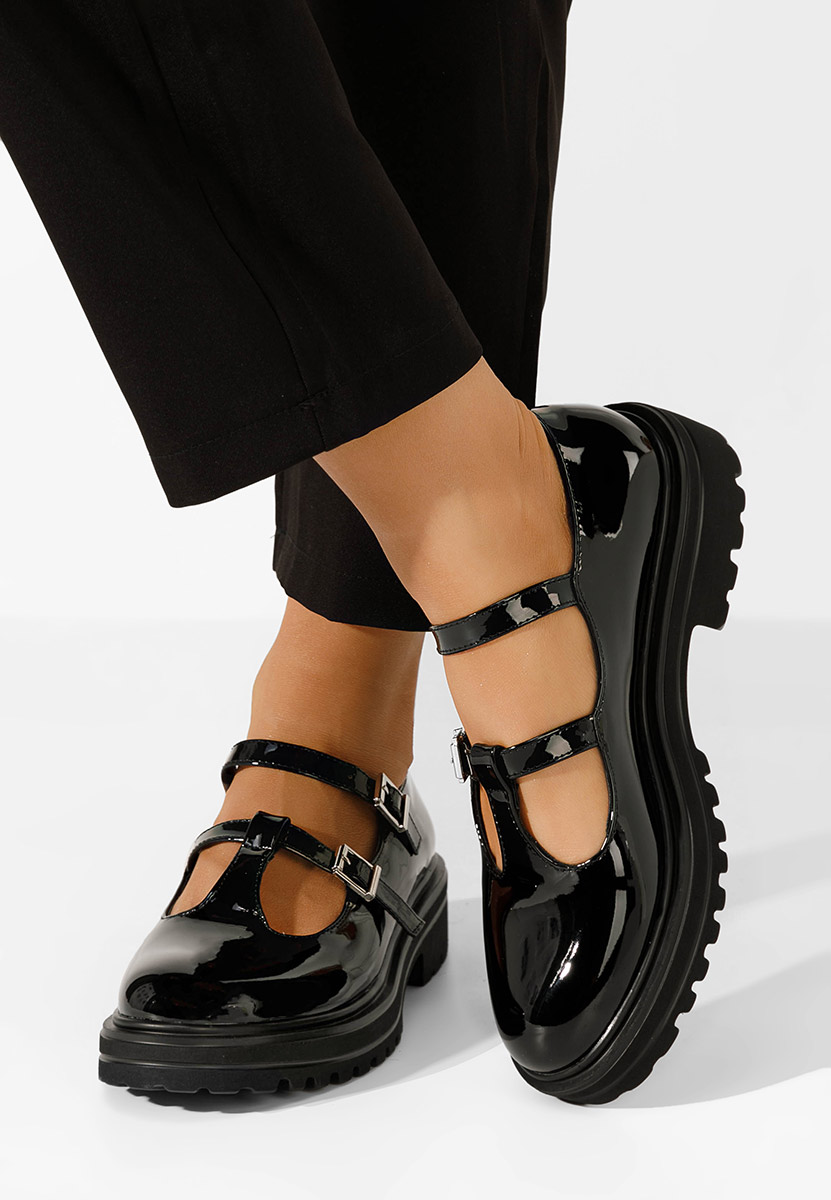 Czarne półbuty damskie Jacinta