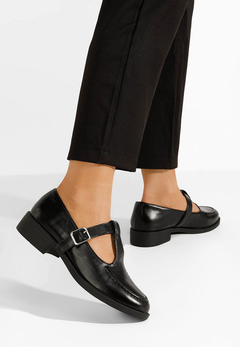 Czarne półbuty damskie Maurisa