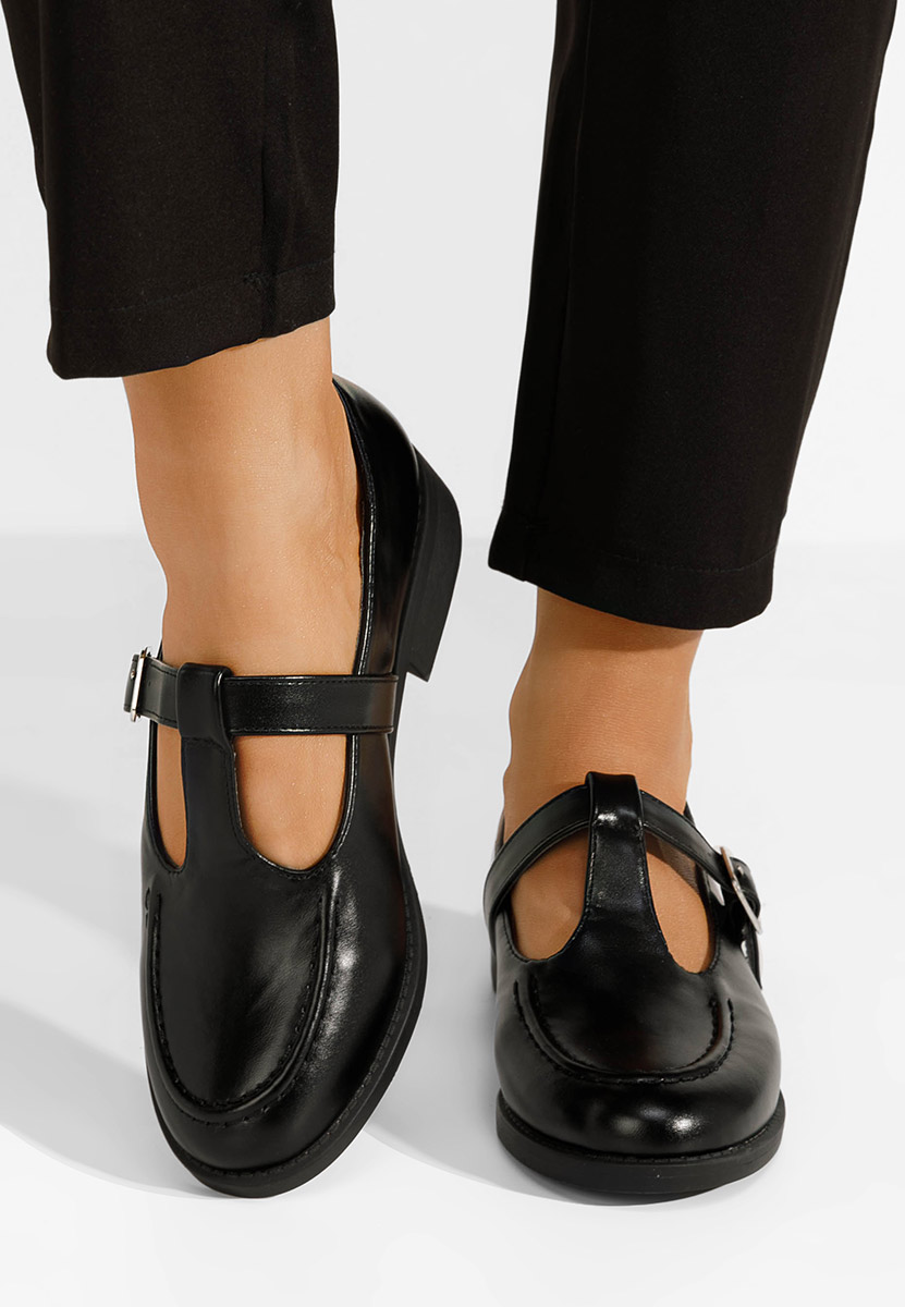 Czarne półbuty damskie Maurisa