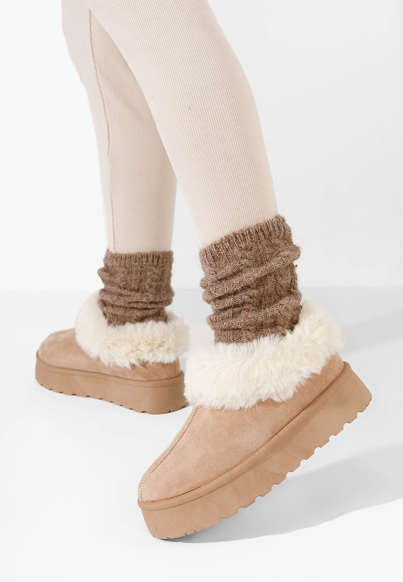 Khaki drewniaki Cozy