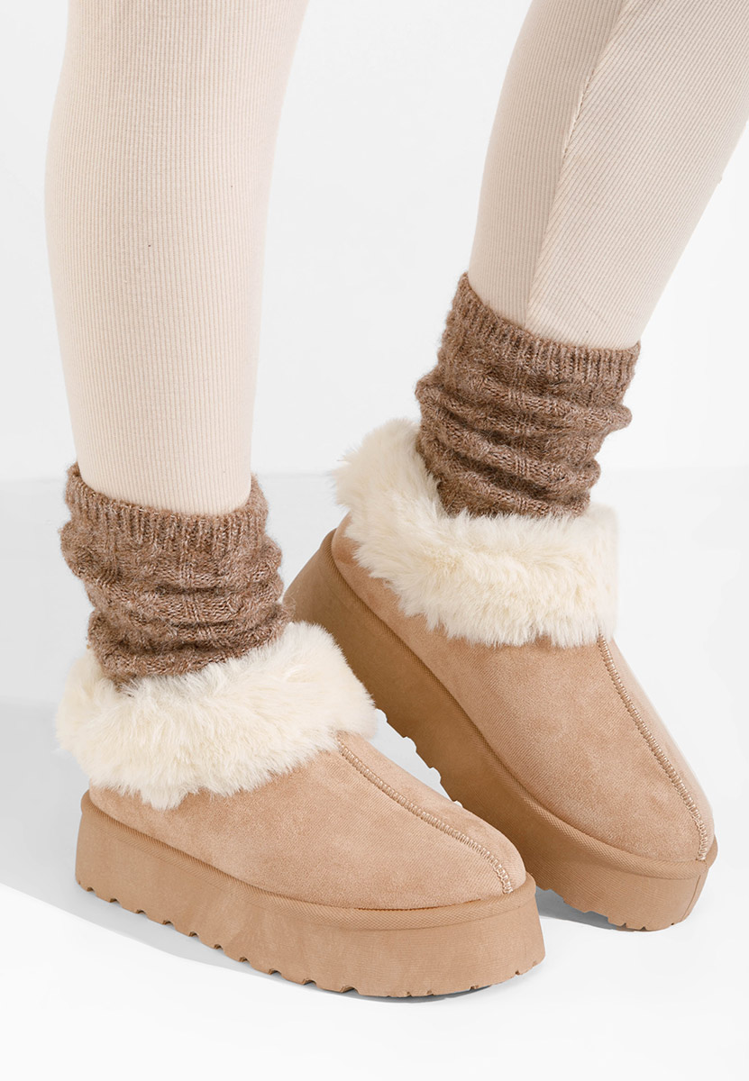 Khaki drewniaki Cozy
