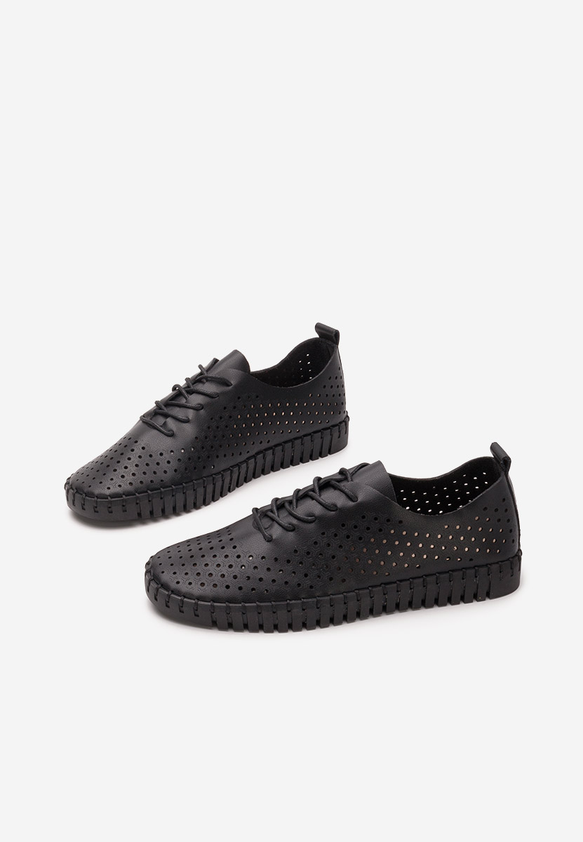 Czarne półbuty damskie Tonelia V2