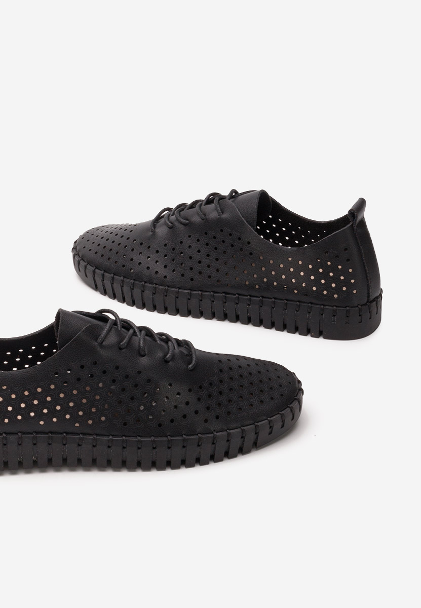 Czarne półbuty damskie Tonelia V2