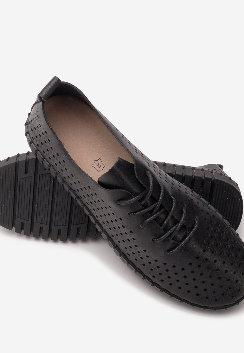 Czarne półbuty damskie Tonelia V2