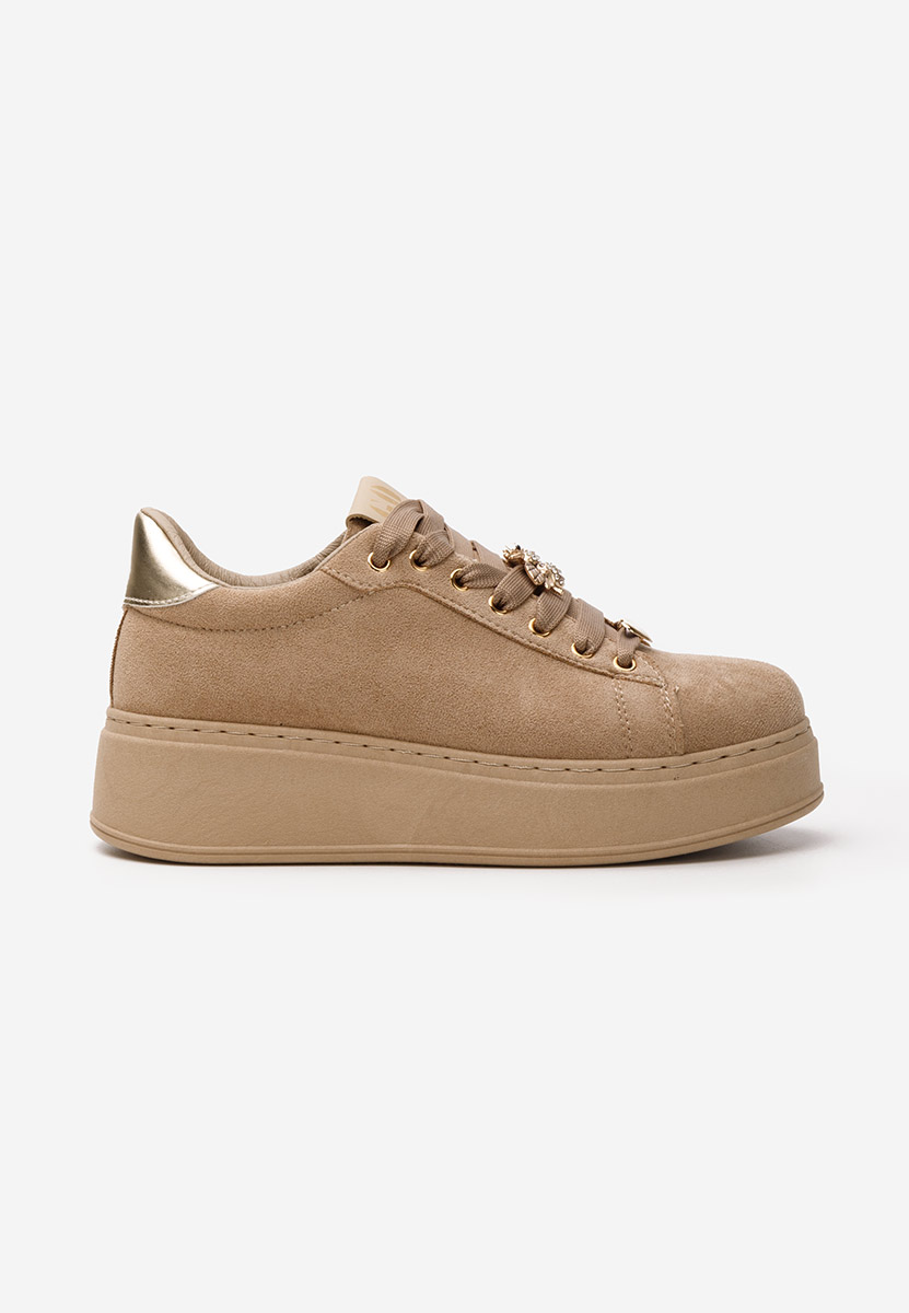 Khaki sneakersy na platformie Kyira