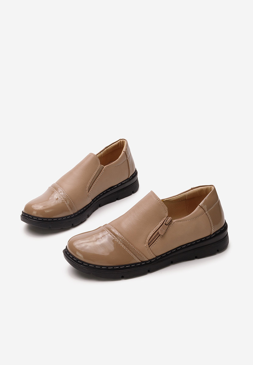 Khaki półbuty damskie Evelena
