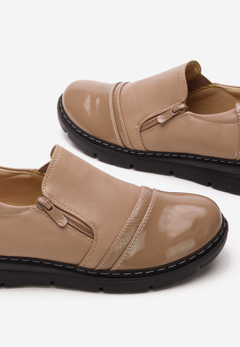Khaki półbuty damskie Evelena