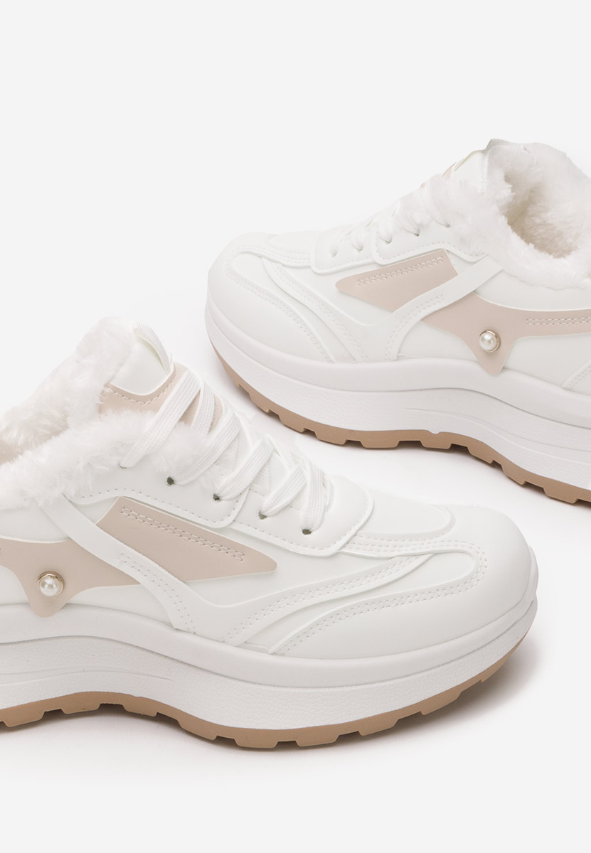 Białe zimowe sneakersy damskie Elliza