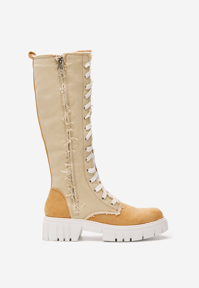 Beżowe trapery damskie Fomitena