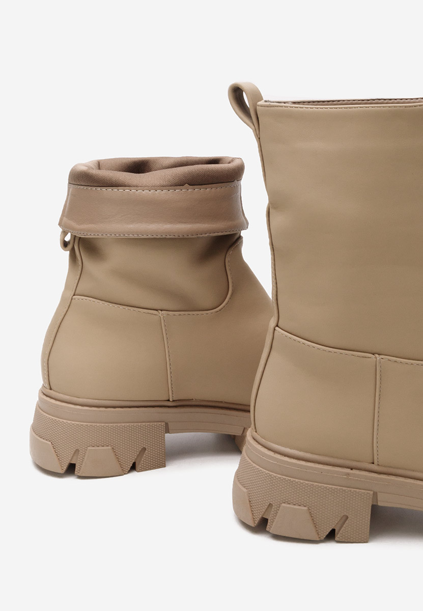 Khaki botki płaskie Aniya V2