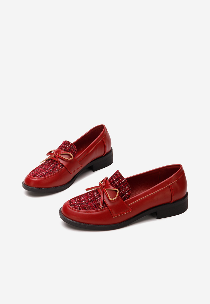 Bordowe mokasyny damskie Aliera