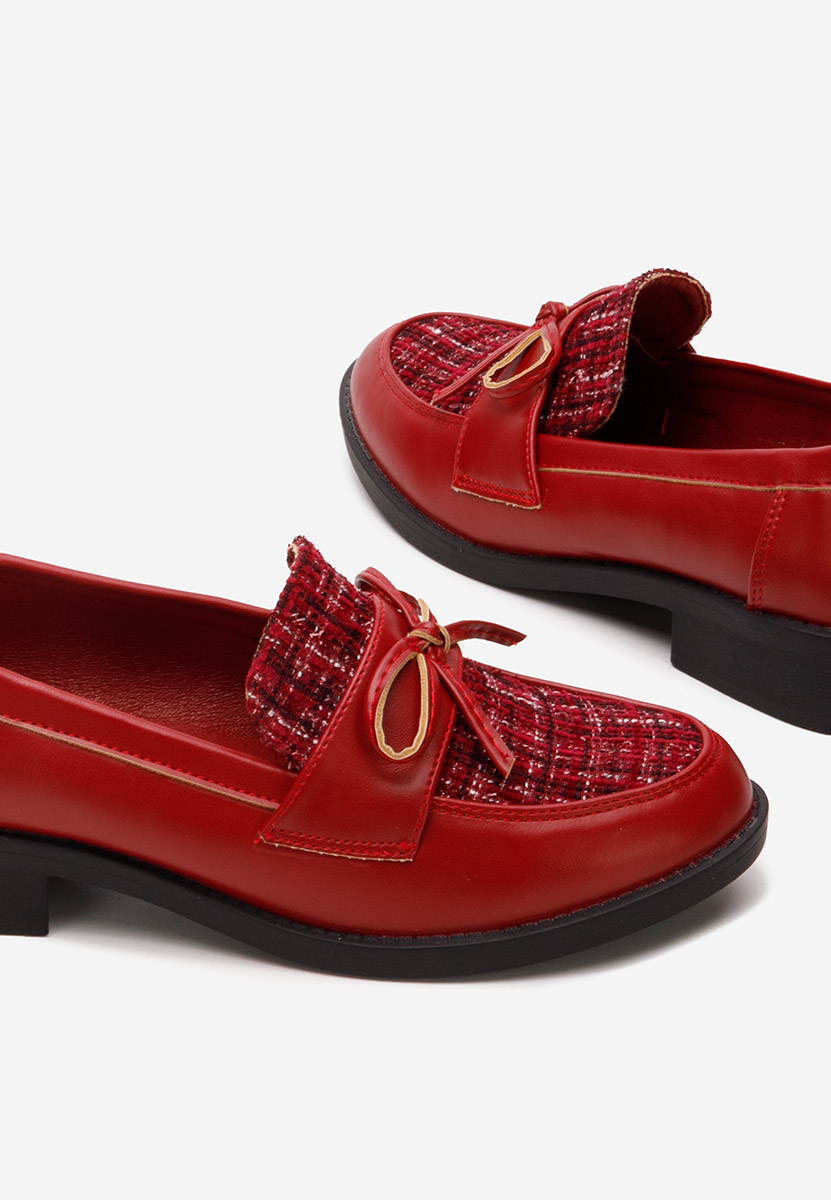 Bordowe mokasyny damskie Aliera