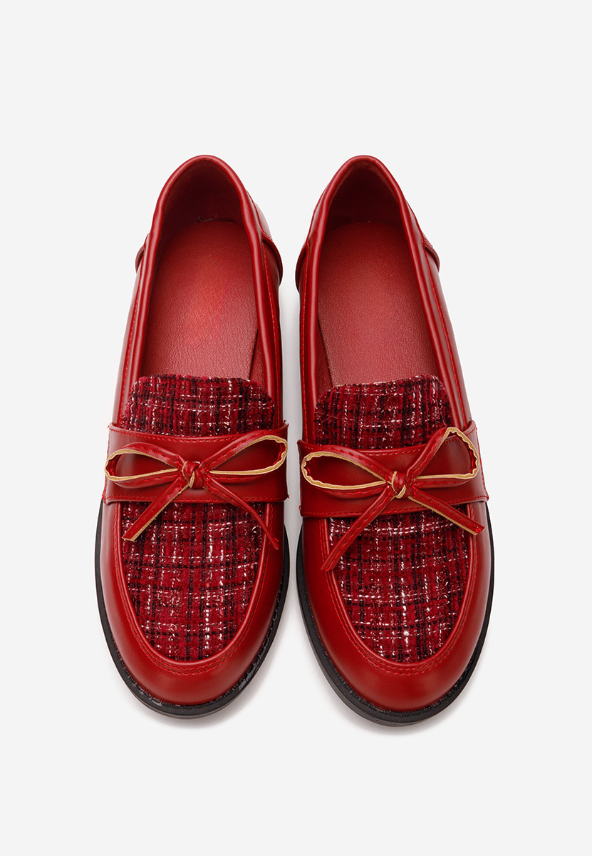 Bordowe mokasyny damskie Aliera