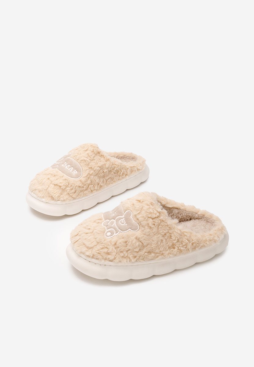 Beżowe kapcie damskie Tiena