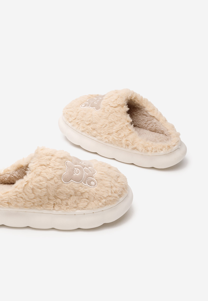 Beżowe kapcie damskie Tiena