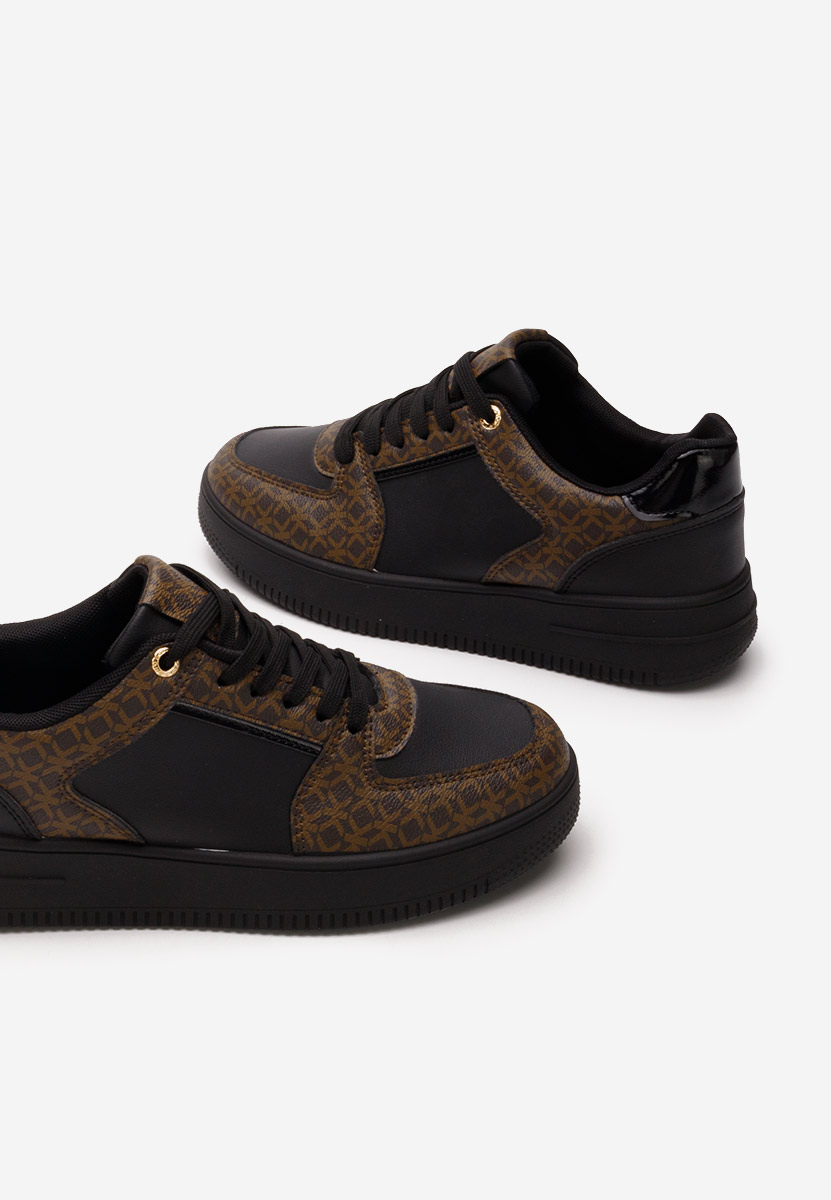 Brązowe sneakersy damskie Crina