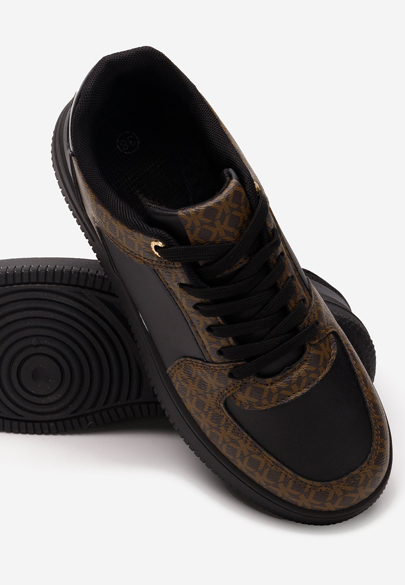 Brązowe sneakersy damskie Crina