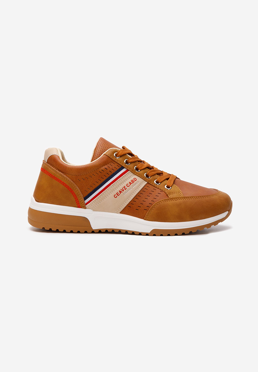 Camelowe sneakersy męskie Davier