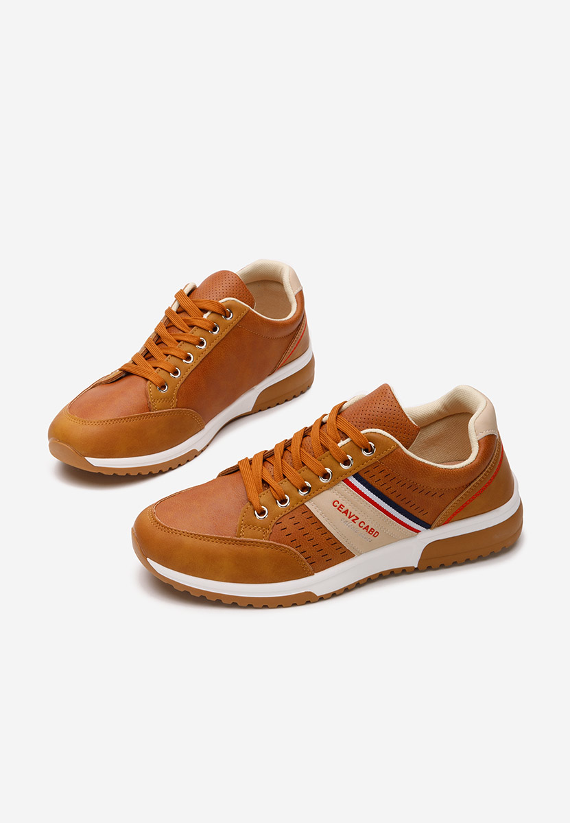 Camelowe sneakersy męskie Davier