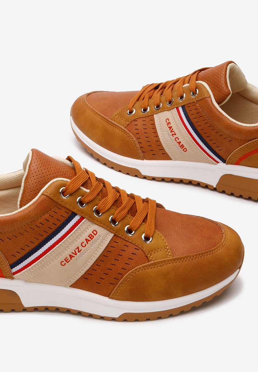 Camelowe sneakersy męskie Davier